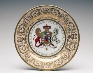 Placa do Serviço Stowe, Porcelana Worcester, fabricada pela Flight, Barr e Barr, c.1813 (porcelana de pasta mole)